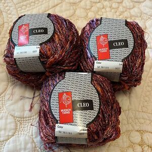 Muench Yarns Cleo sparkle lot of 3 skeins 50g ball each